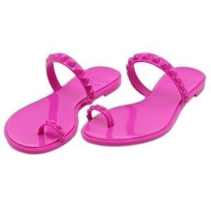 CARMEN SOL Maria Flat Jelly Sandals Fuschia SZ 10